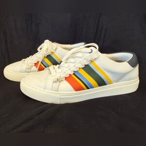TORY Burch  Ruffle & Striped Women’s 8.5 Sneakers Lace Up
